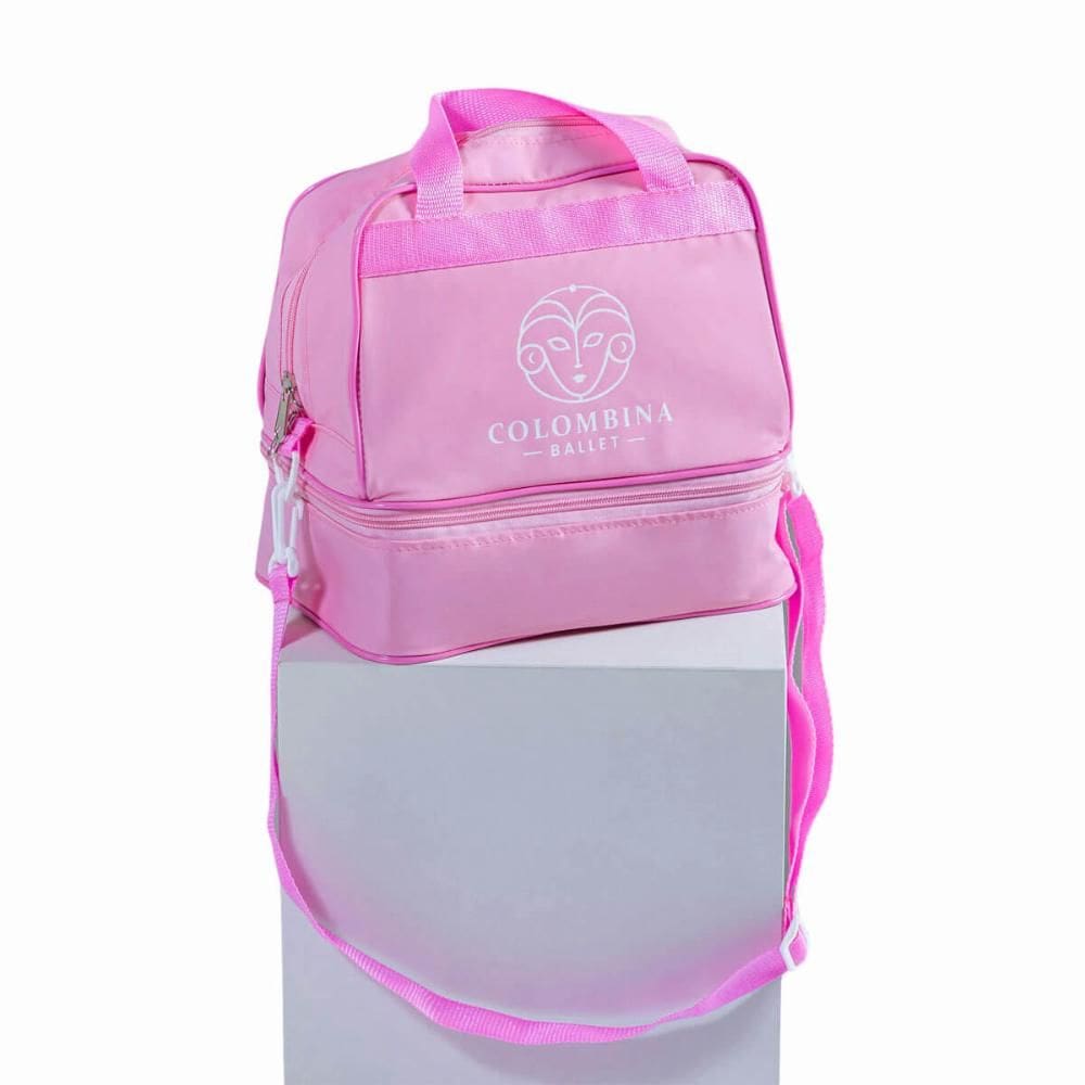 Bolsa para Ballet com Porta Sapatilhas e Alças de Ombro e Mão em Bagum Rosa Colombina