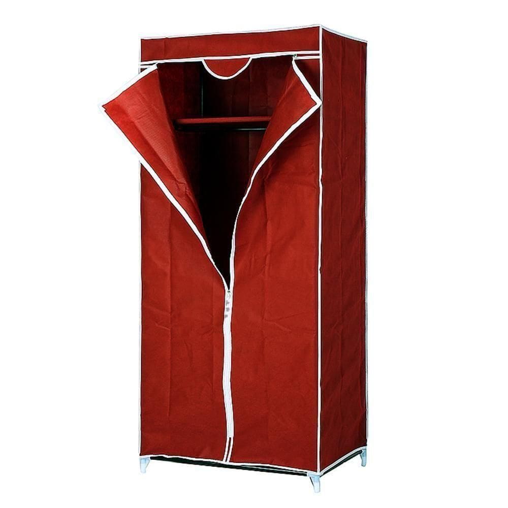 Guarda Roupa Aramario Ziper Portatil Organizador Cabideiro Arara Prateleira Sapateira Praia