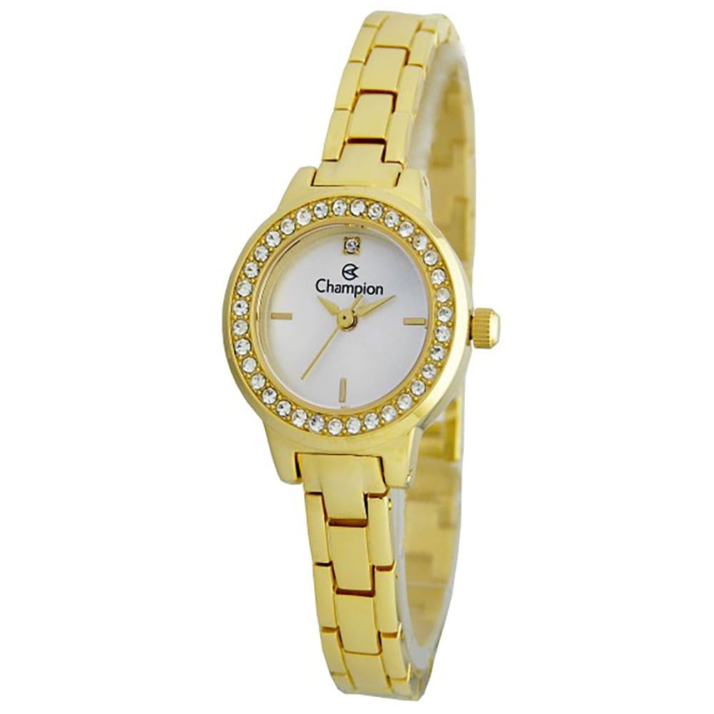 Relógio CHAMPION feminino analógico dourado pequeno CF25492H