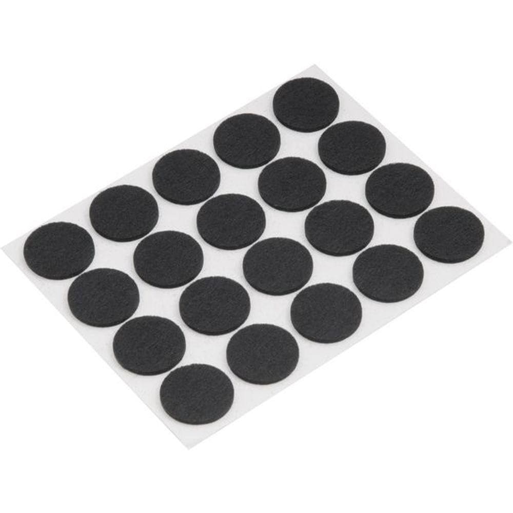 Feltro Autoadesivo Redondo 22mm Com 20 Peças - Vonder