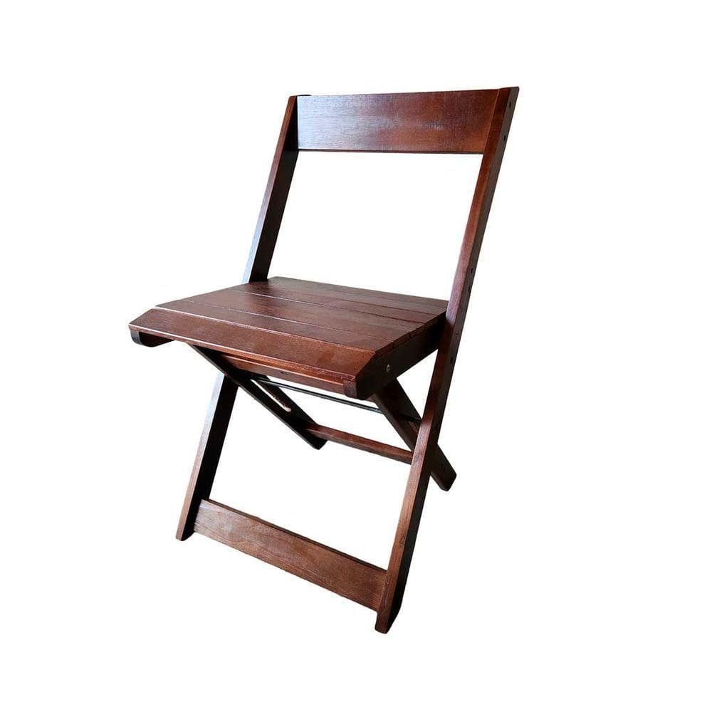 Kit 4 Cadeiras Dobráveis De Madeira Para Area Gourmet Ismalu Imbuia