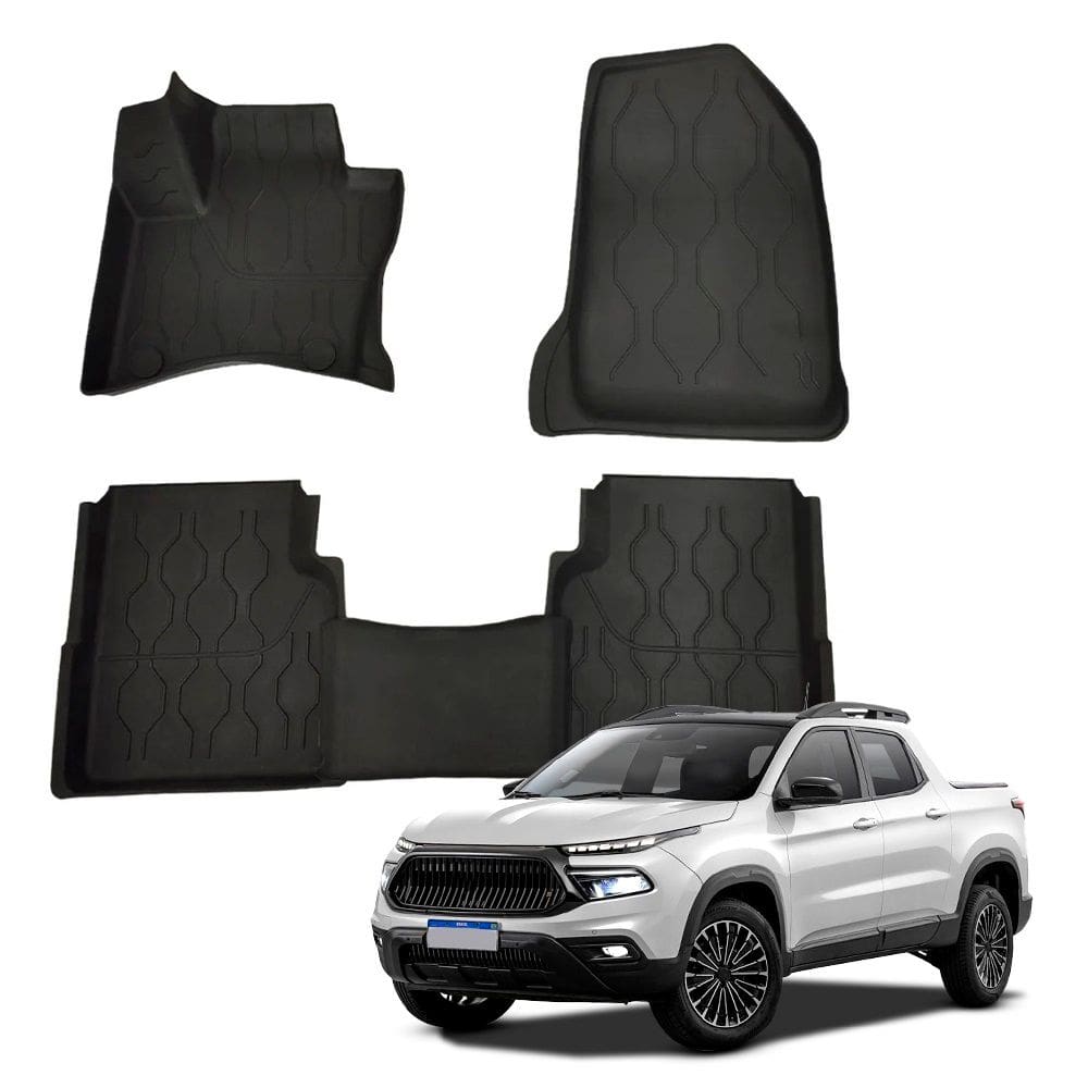 Tapete para Toro 2016 a 2026 com Bordas Elevadas Antiderrapante Tipo Bandeja Jogo 5 Peças