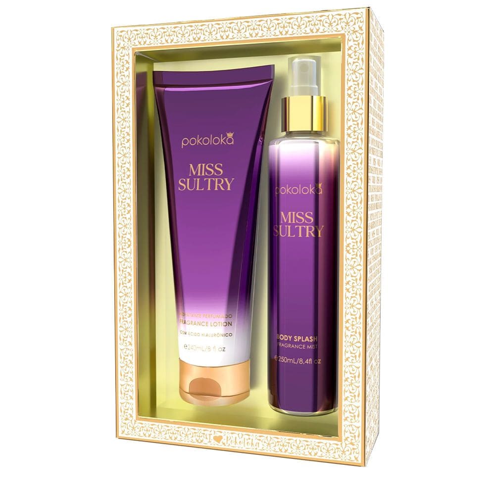 Pokoloka Kit Loção Body Splash Miss Sultry 250ml + Body Lotion 240ml