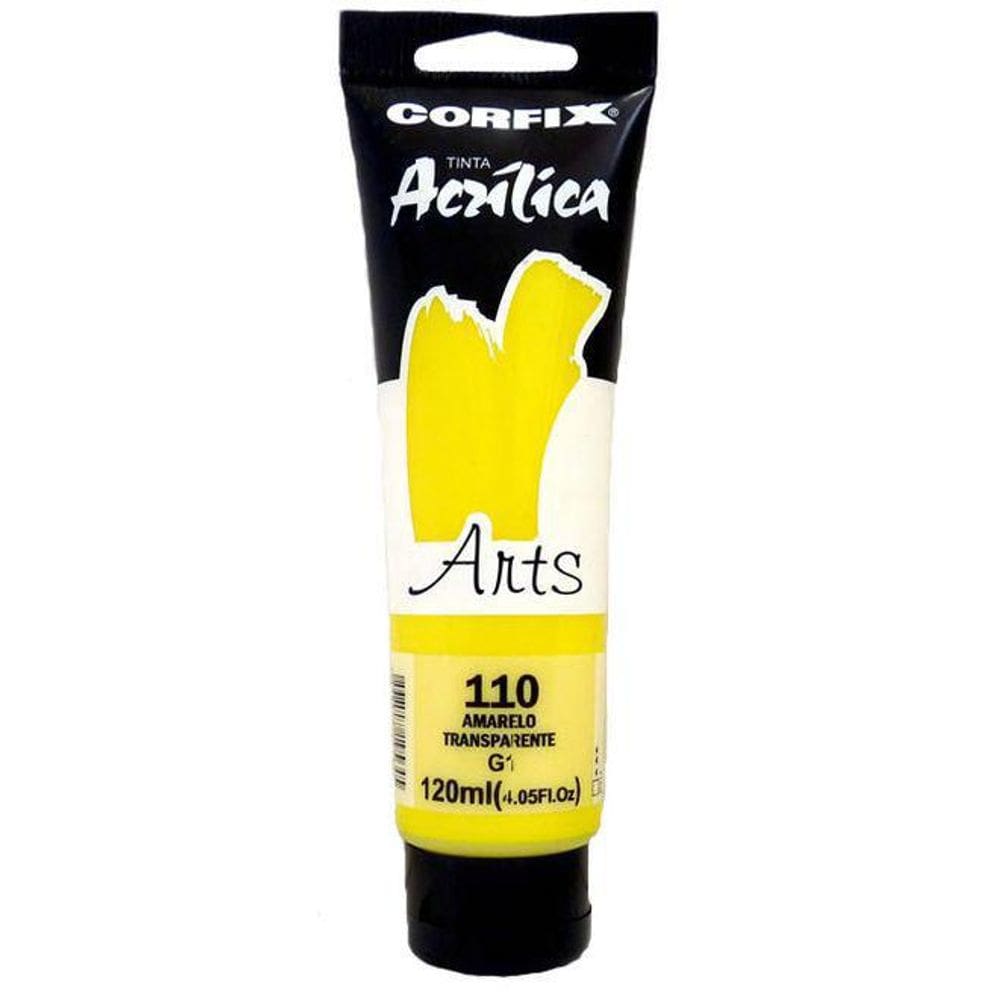 Tinta Acrílica Arts 110 Amarelo Transparente