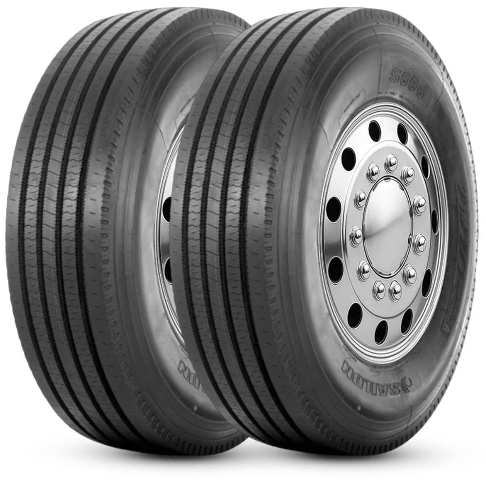 Kit 2 Pneu Aro 22.5 295/80R22.5 Sailun S606 152/149L 18PR