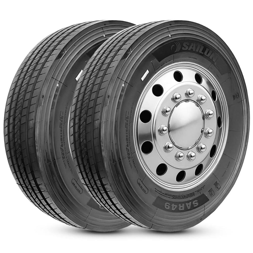 Kit 2 Pneu Aro 22.5 275/80R22.5 Sailun SAR49 149/146L 16PR