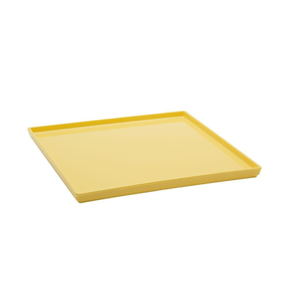 Prato Square Vemplast 27X27 Tendências Polipropileno Amarelo