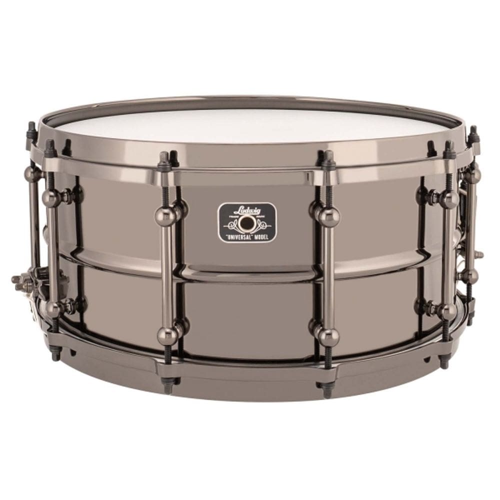Caixa De Bateria Ludwig Universal Brass (Black Magic) 14X6,5 Com Aro Die Cast