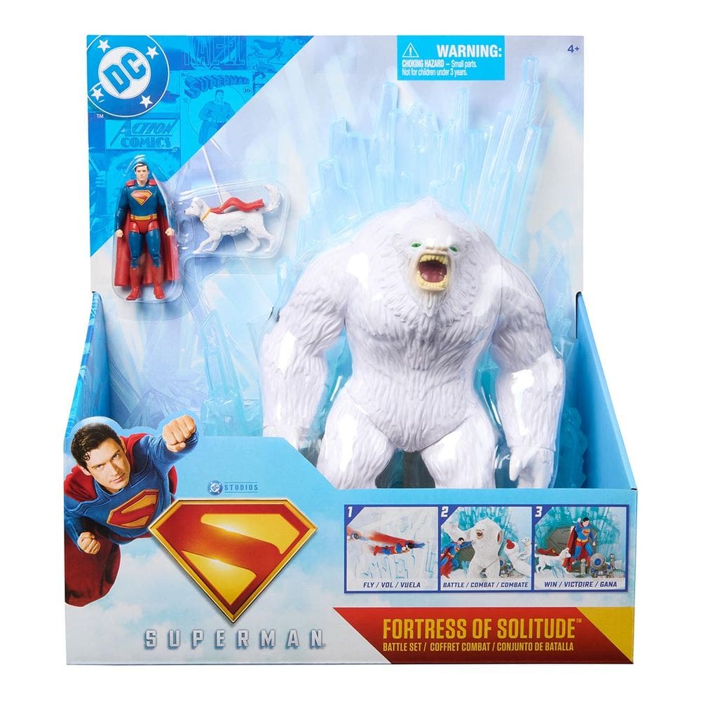 Superman O Filme, Playset 3 Bonecos Superman, Krypto e Yeti