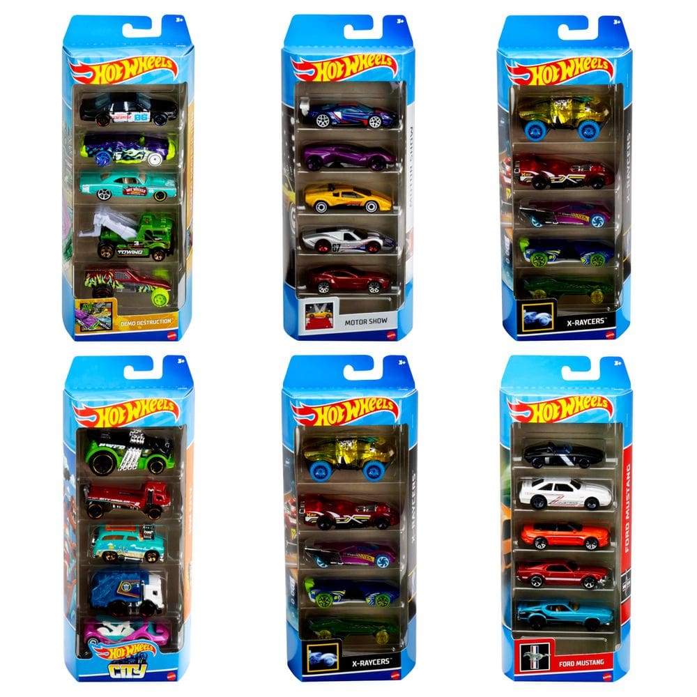 Hot Wheels Pack com 5 Carrinhos- Mattel HTV50