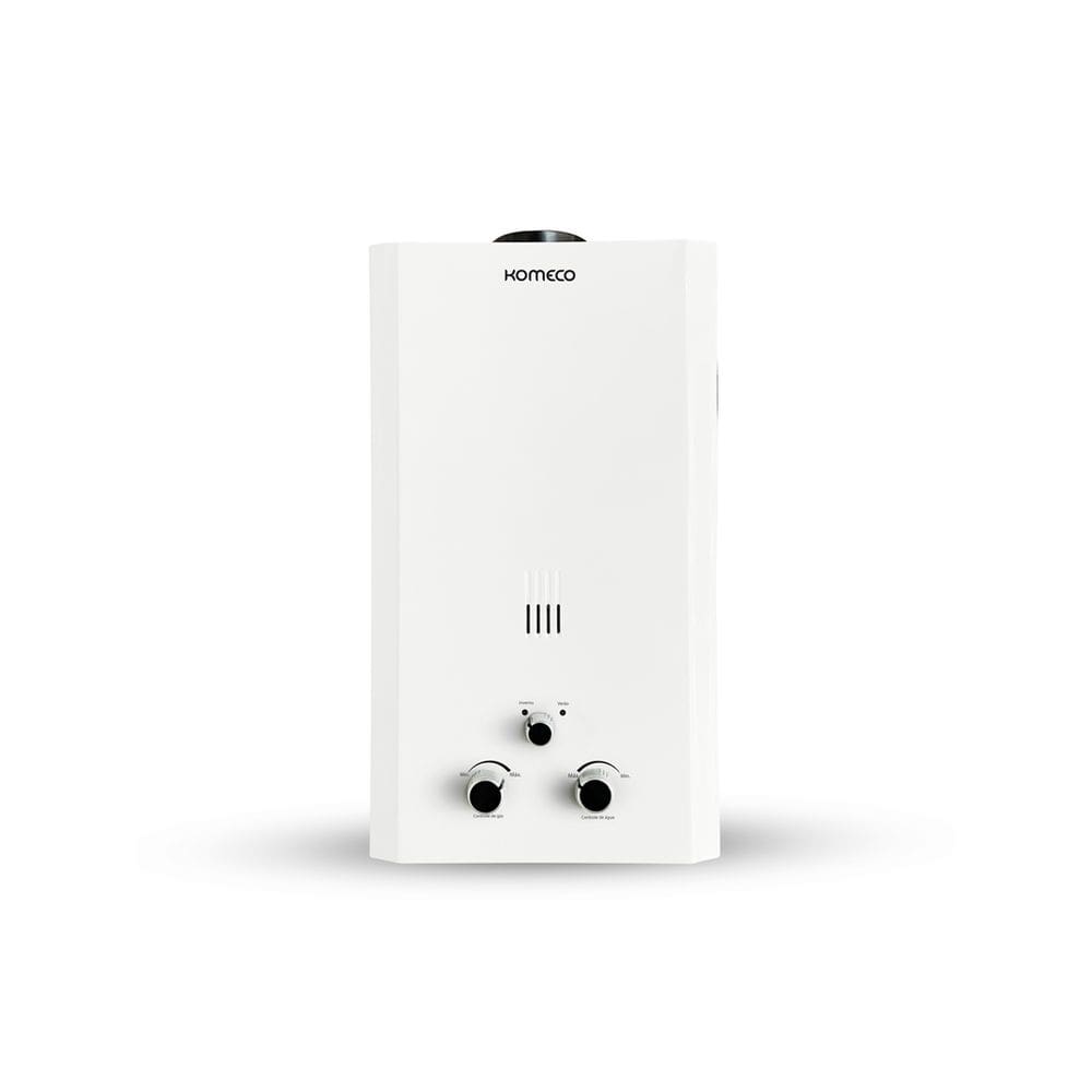 Aquecedor de Água A Gás Komeco 15m Slim Glp Branco A Pilha