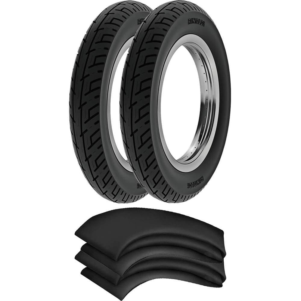 Kit 2 Pneus Scooter  Suzuki Burgman 350-10 Bs32 Scooter Rinaldi + Camaras