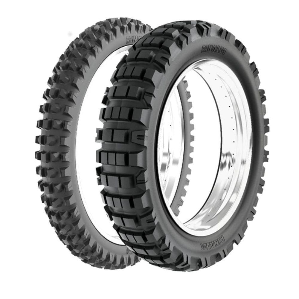 Par Pneu Moto Cross Trilha 140/80-18 + 90/90-21 He42 Rinaldi