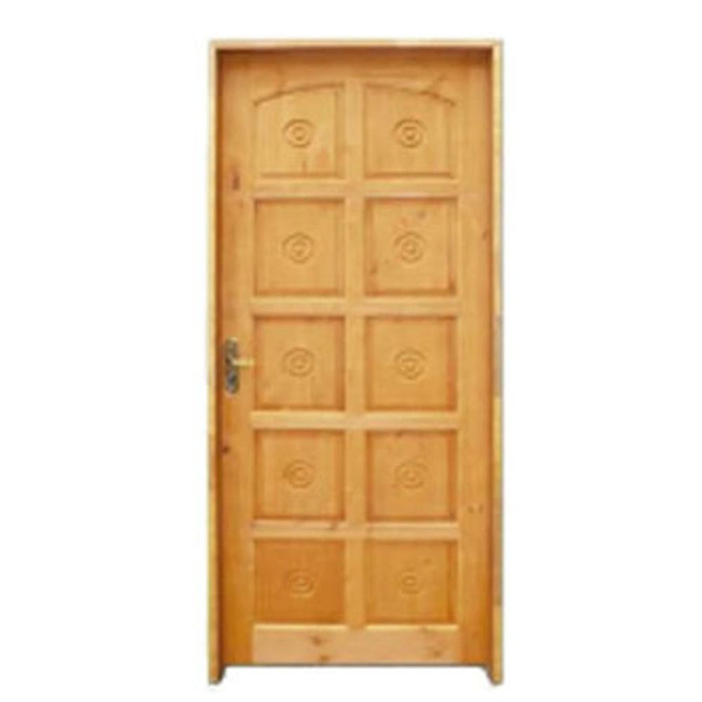 Porta De Madeira Maciça Torneada Completa 2.15x0.86 Lado Direito