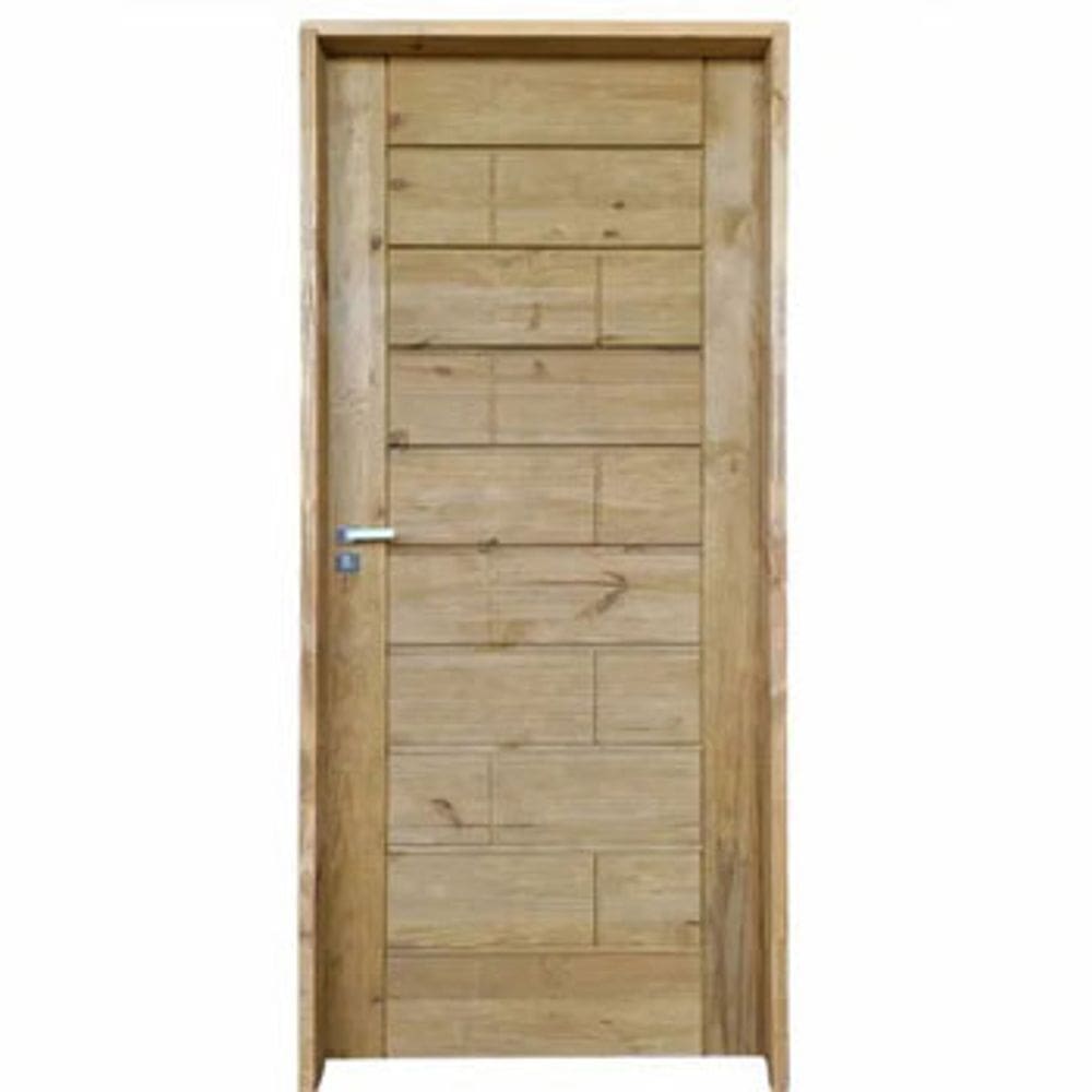 Porta De Madeira Maciça Ekos  Completa 2.15x0.86 Lado Direito