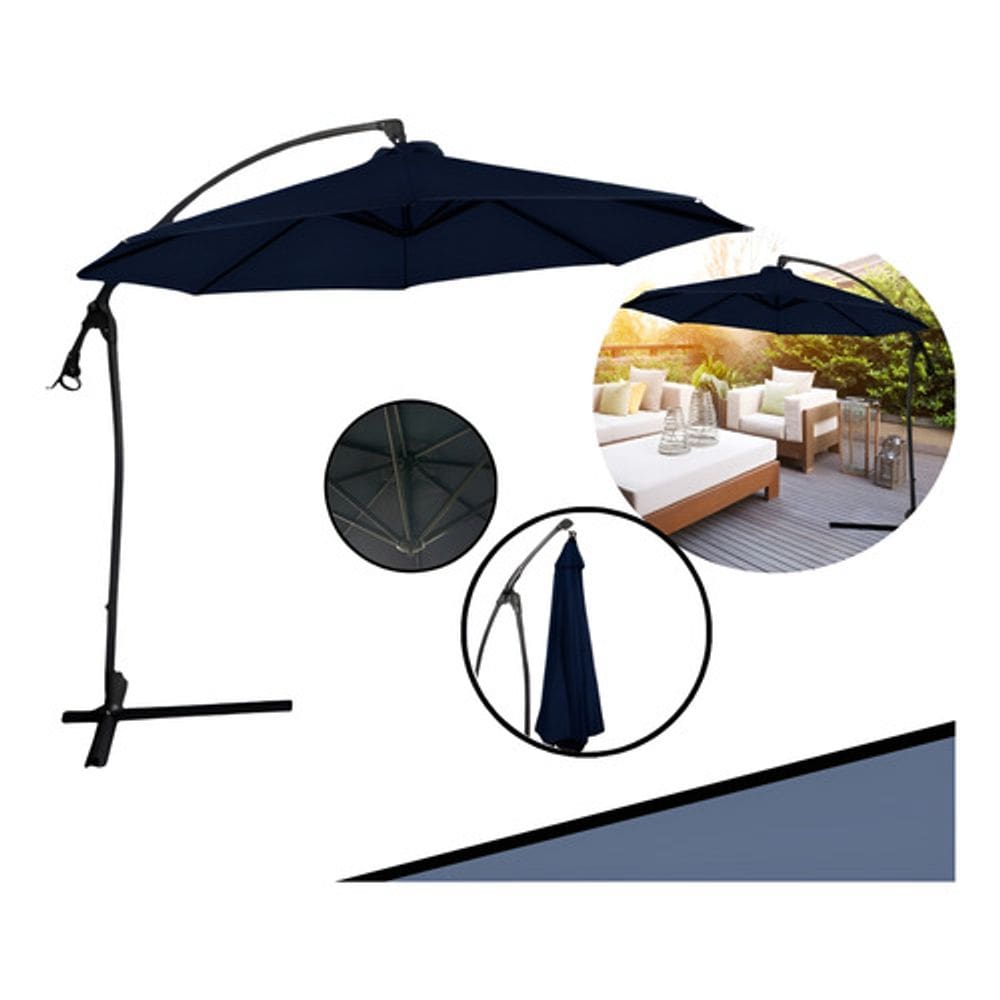 Ombrelone De Praia e Piscina 3 Metros Importway Retratil Luxo com Extrutura em Alumínio e Cobertura em Poliester
