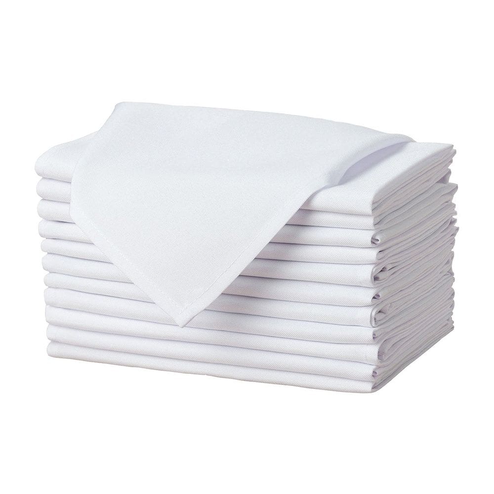 Guardanapos de pano Gee Di Moda White Dinner 43x43cm - Conjunto de 12