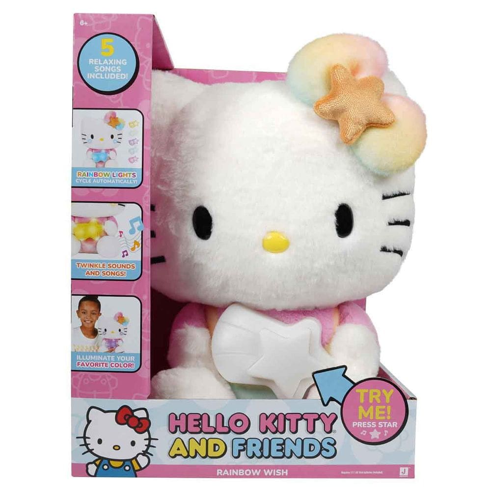 Pelúcia Hello Kitty De 25Cm Com Luz E Som - Hello Kitty