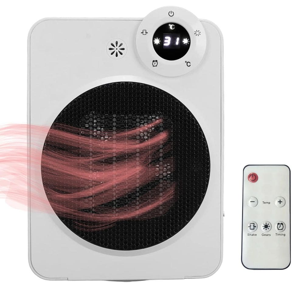 Aquecedor Eletrico Portatil Temperatura Ajustavel Display Digital Controle Angulo 70 Graus Potente Seguro Ar Quente