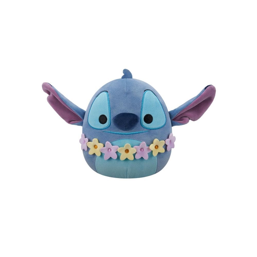Pelúcia Stitch com Colar Havaiano de 16cm - Squishmallows