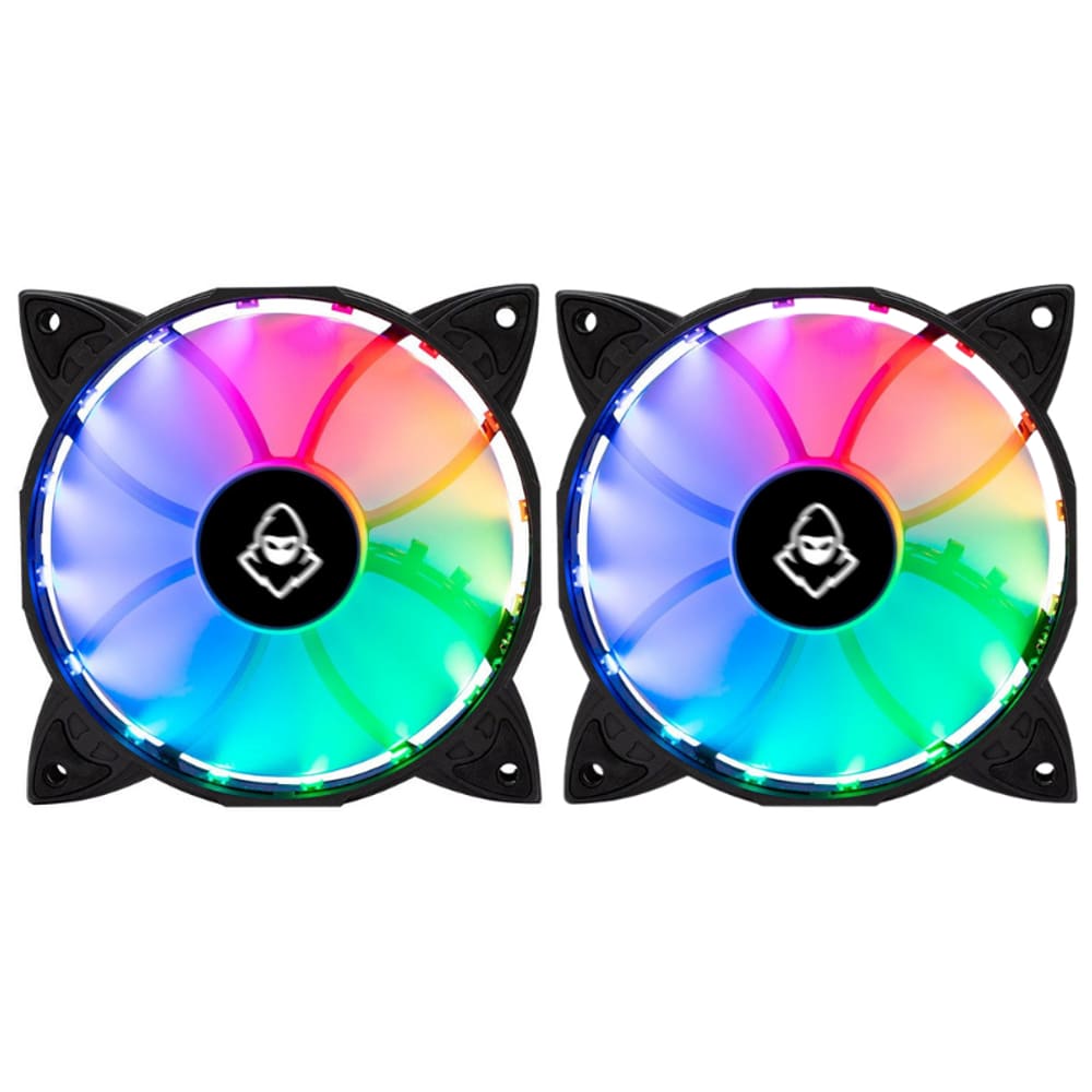 Kit 2 Fans Mancer Z100 RGB Com Controladora 120mm - MCR-Z10RGB-01