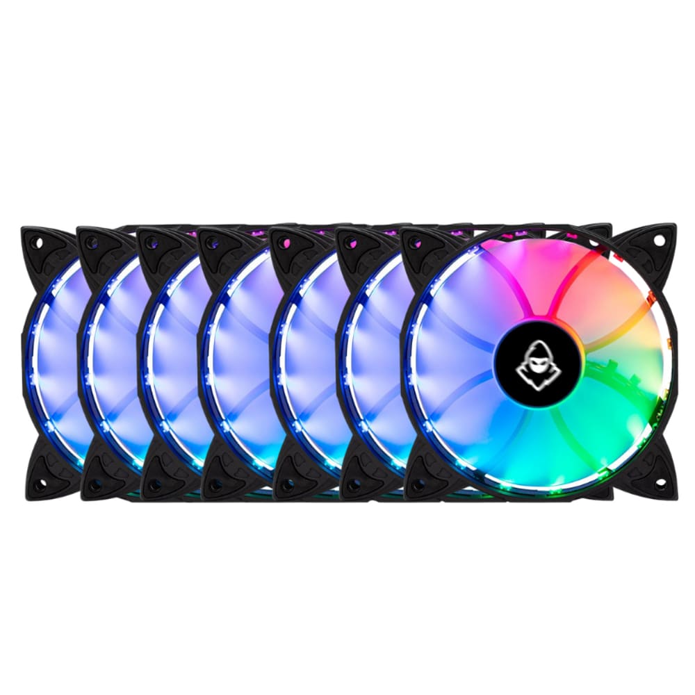 Kit 7 Fans Mancer Z100 RGB Com Controladora 120mm - MCR-Z10RGB-01