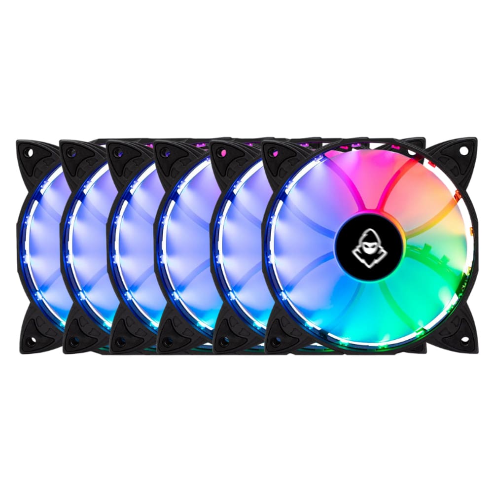 Kit 6 Fans Mancer Z100 RGB Com Controladora 120mm - MCR-Z10RGB-01