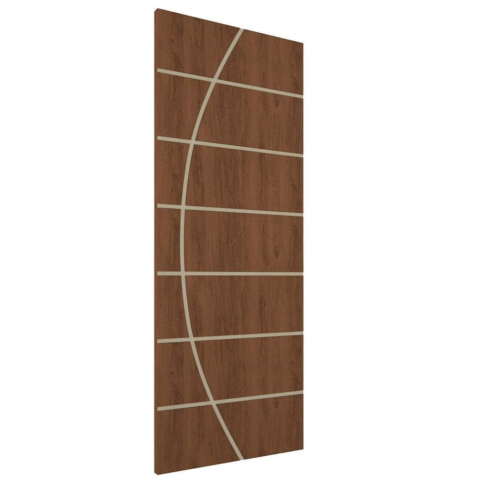 Folha de Porta de Madeira Frisada 210x80 Espessura 3,5cm Valuchi Imbuia