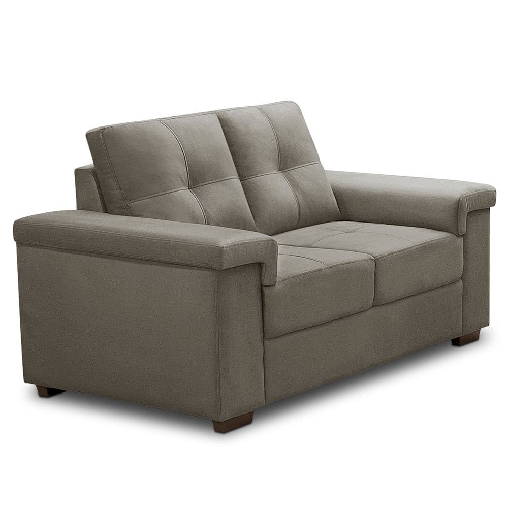 Sofá 2 Lugares Para Sala de Estar Living 153cm Allon F04 Veludo Marrom Claro - Lyam Decor