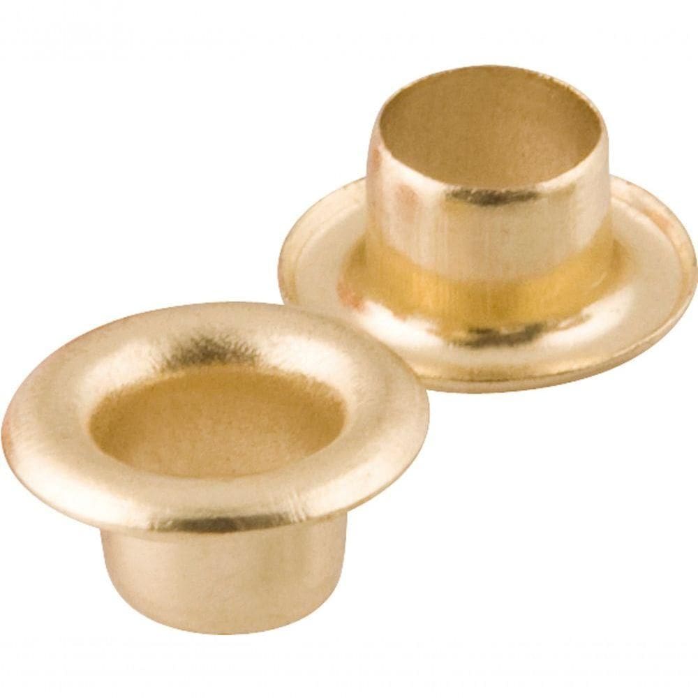 Ilhós Metálico 4mm Latonado Com 100 Peças - Nove54