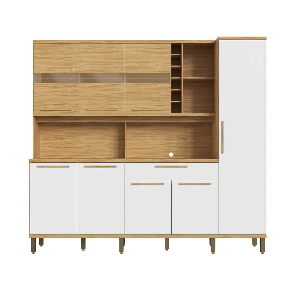 Kit Cozinha Rio Doce Touriga 8 portas adega MDF