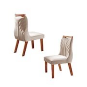 Cadeiras para Mesa de Jantar Estofada - Veneza - LJ Móveis