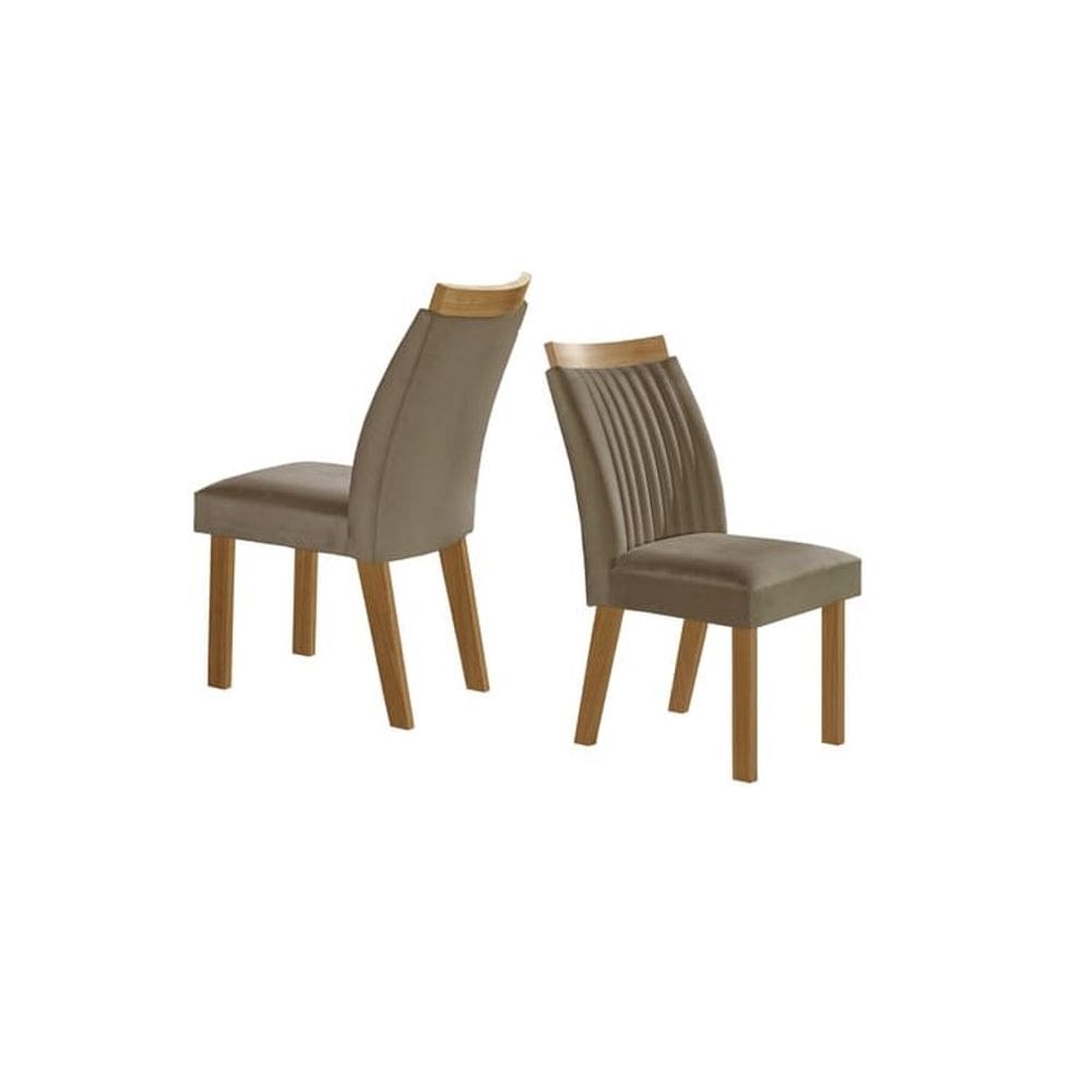 Cadeiras para Mesa de Jantar Estofada - Dara - LJ Móveis