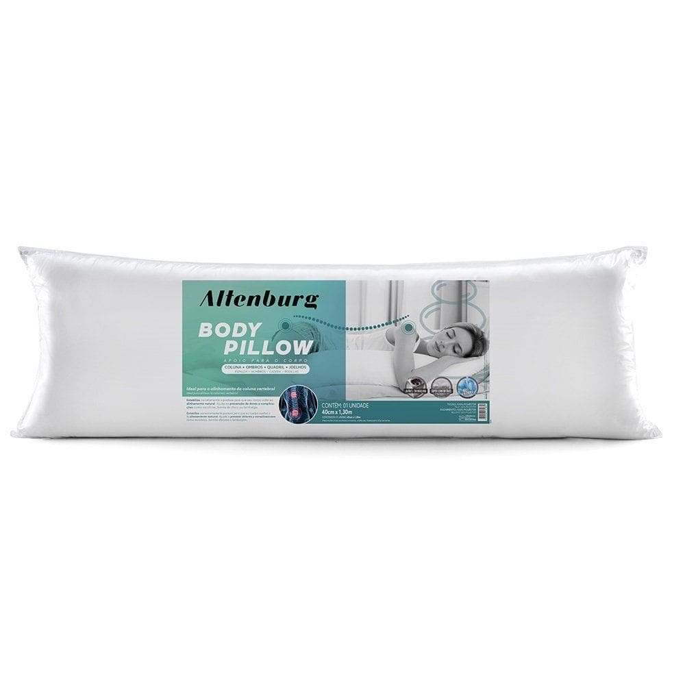 Travesseiro De Corpo Body Pillow Lavável 40x130cm