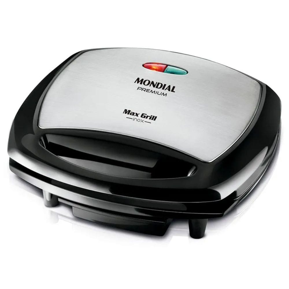 Grill Mondial Max Premium 2 em 1 com Revestimento Antiaderente 1200W Preto/Inox 127V - G-07