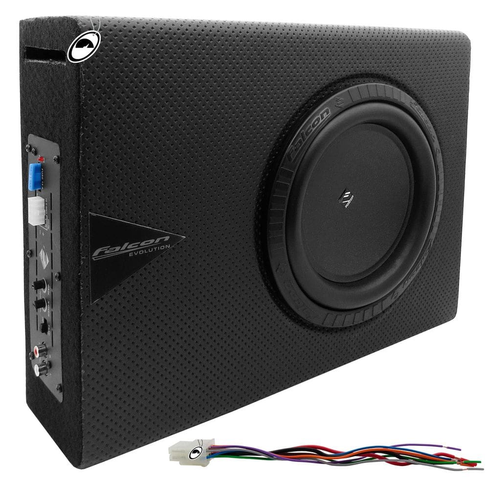 Caixa Amplificada Falcon Evolution 8 Polegadas XS200.1-8 Slim 250W RMS