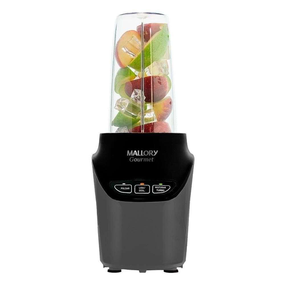 Super Liquidificador e Processador Mallory Gourmet Preto e Chumbo 110V