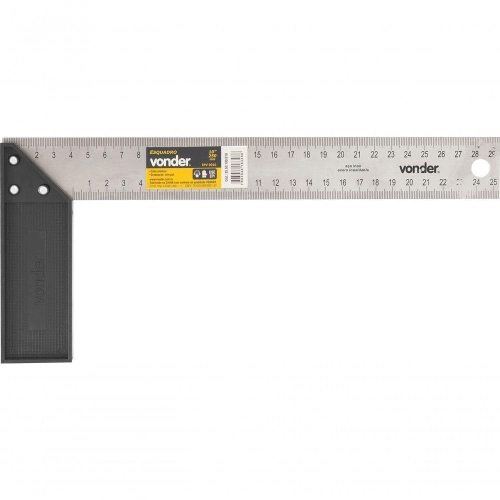 Esquadro 10 Cabo Plástico Vonder