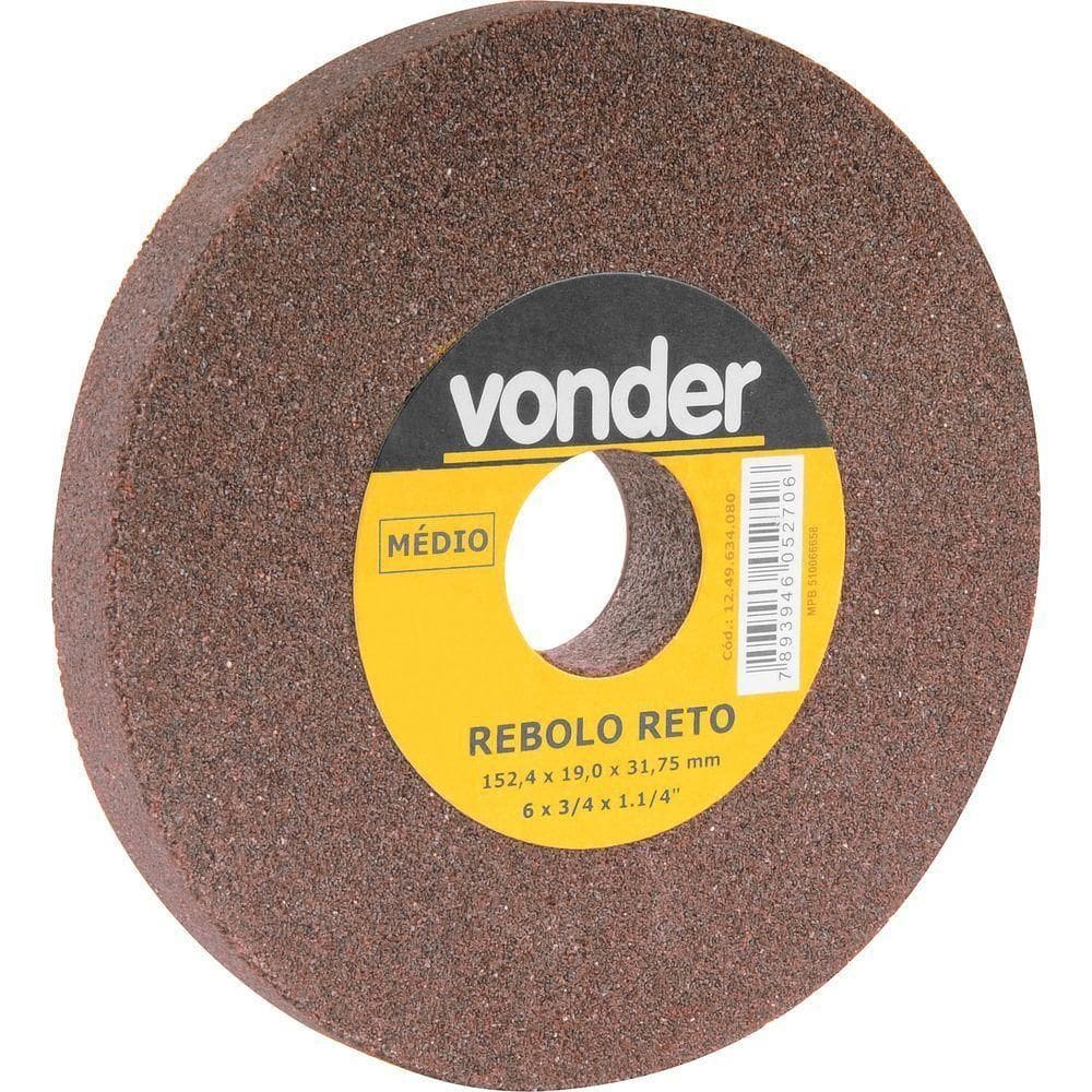 Rebolo Reto 6”x3-4” Médio - Vonder