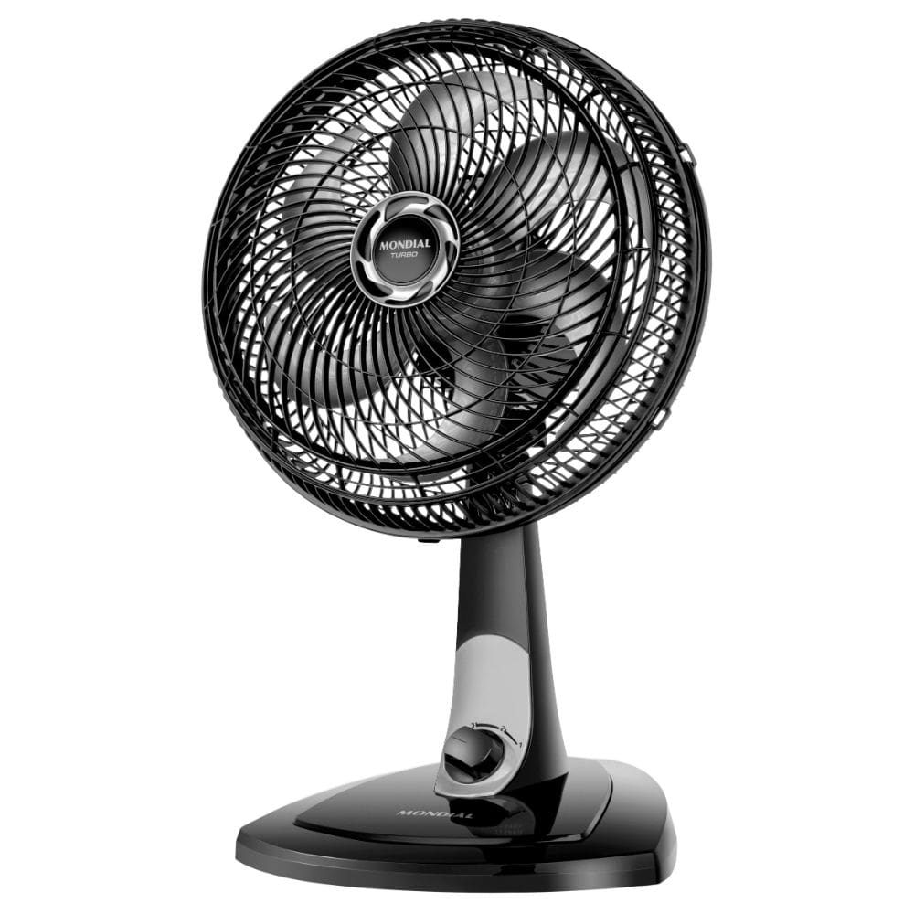 Ventilador de Mesa Mondial Turbo 6 Pás 30cm 60W 220V Preto - VT-30-NB