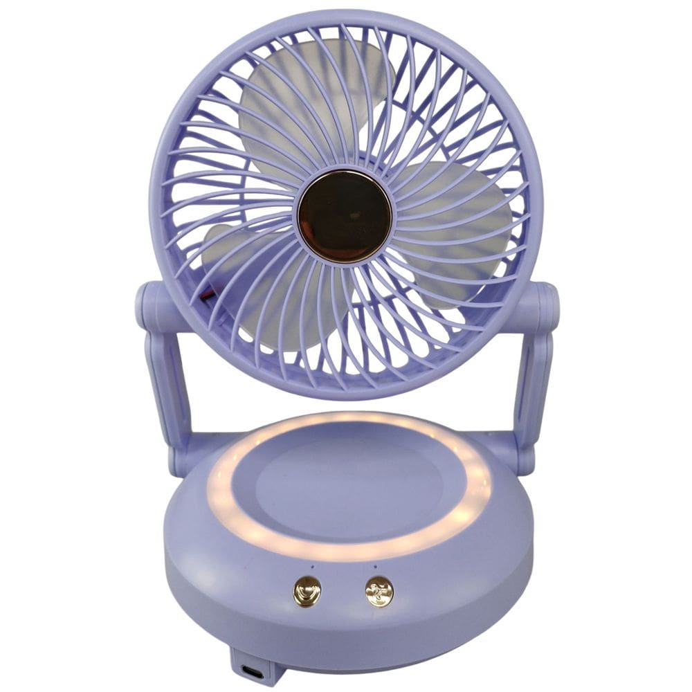 Ventilador Mesa Dobravel Portatil 3 Niveis Luz Led Iluminaçao Usb Portatil Verao Calor Sol Escrivaninha Decoraçao