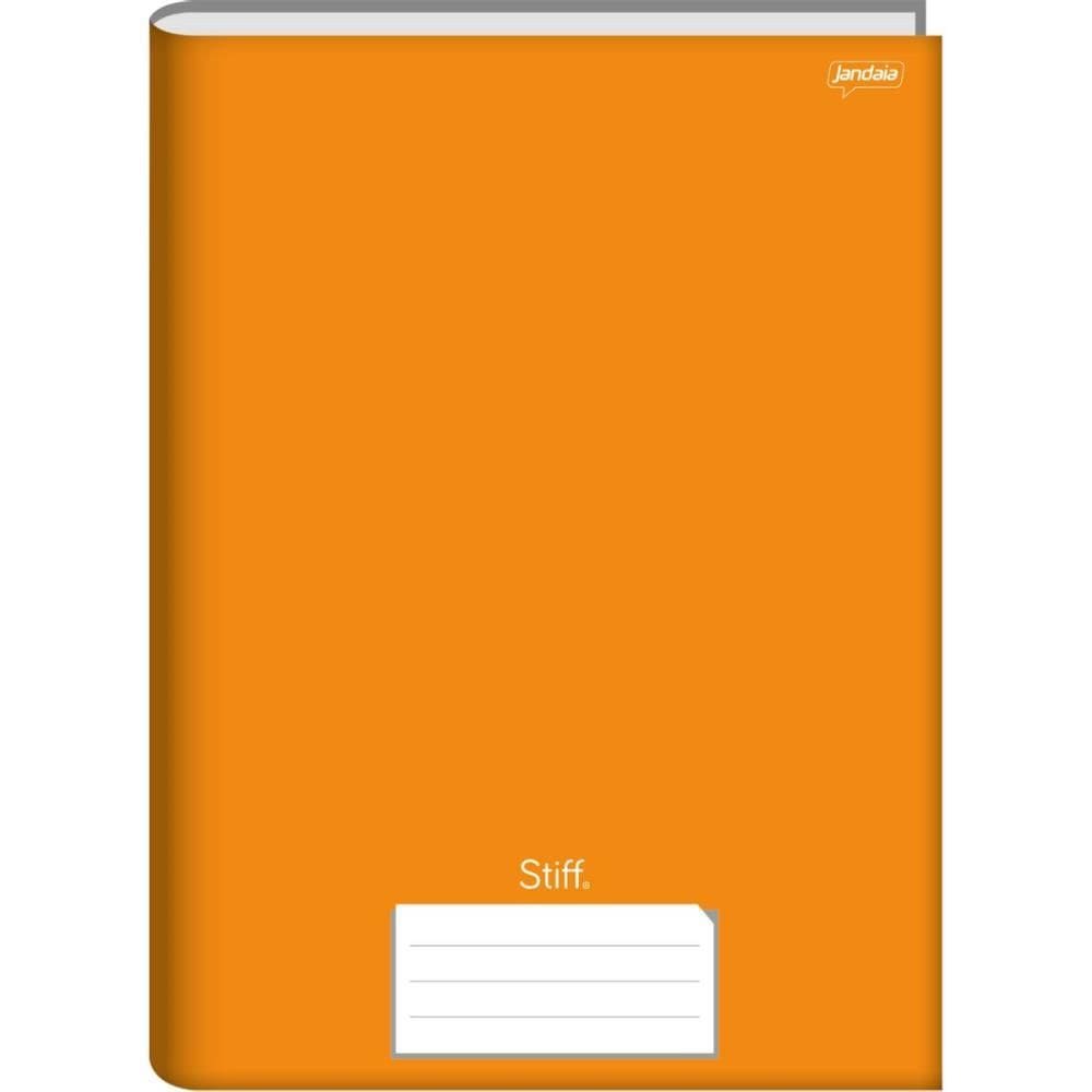 Caderno Brochurão Capa Dura Stiff 96 Fls Laranja 5un Jandaia