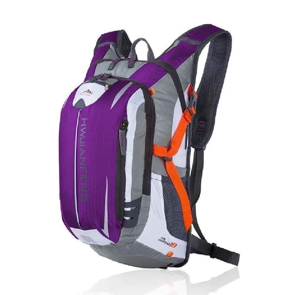 Mochila Impermeavel Esportiva Com Cinta Peitoral Bike Trilhas Corrida Camping Passeio Roxa