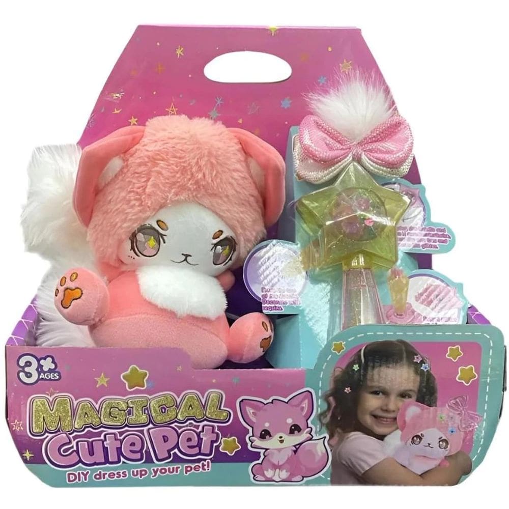Pelúcia Rosa Com Varinha Mágica Infantil - Toys Import J24588