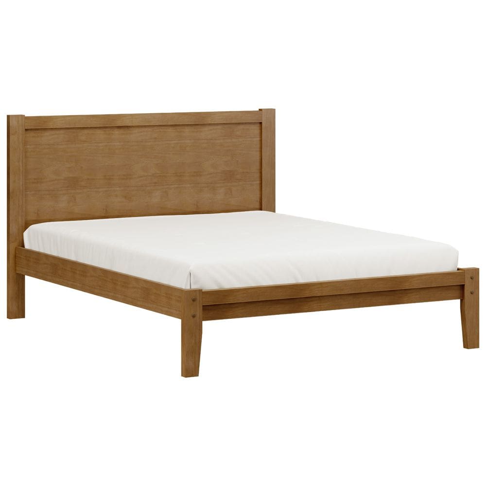 Cama Queen De Madeira Maciça Para Colchão 158x198 Cintra F06 Freijó - Lyam Decor