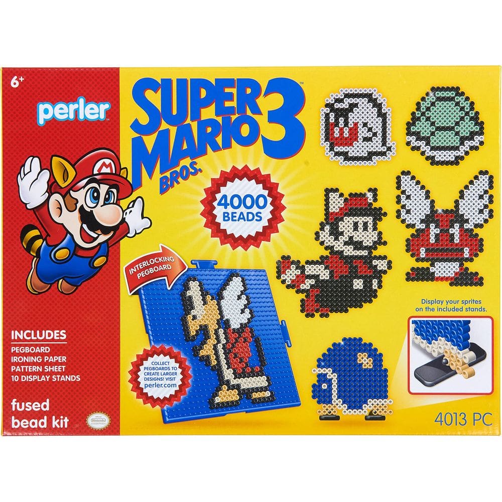 Kit de artesanato Perler Beads Super Mario Mega Activity 4013 unidades