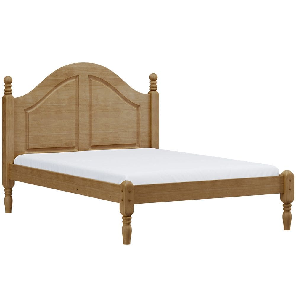 Cama Casal De Madeira Maciça Provençal Para Colchão 138x188 Zahav F06 Freijó - Lyam Decor