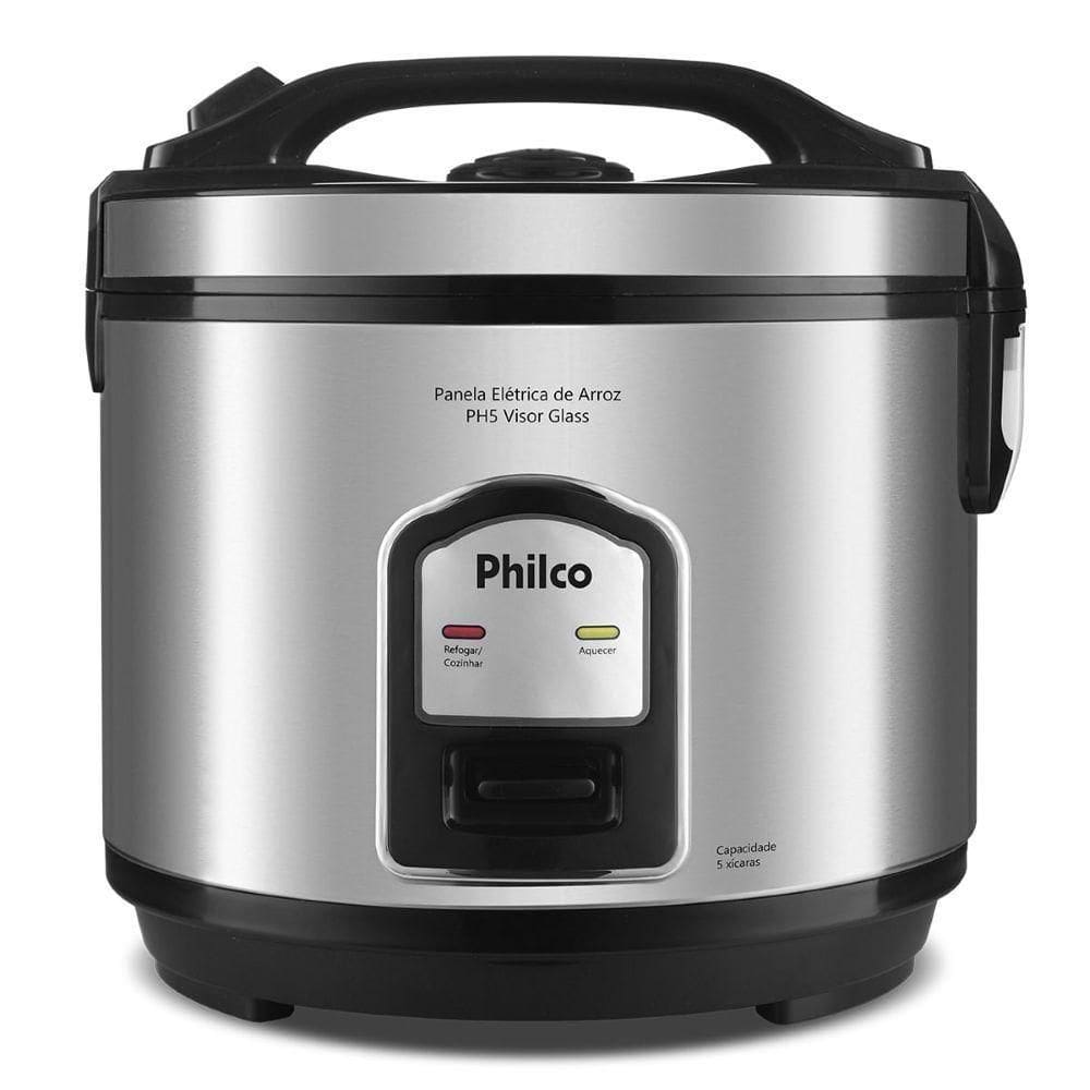 Panela De Arroz Elétrica Ph5p Visor Glass Inox Philco 220V