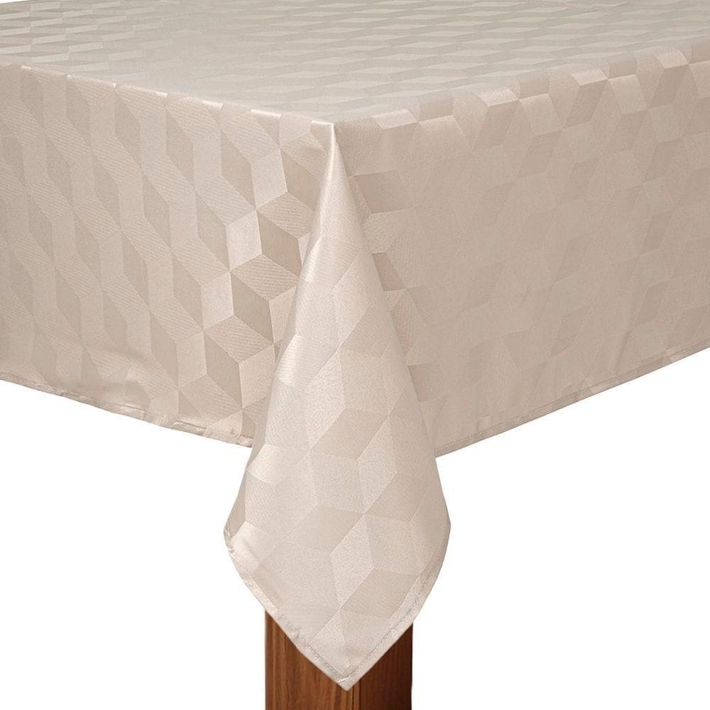 Toalha De Mesa Copa E Cia Versatile Aretha Retangular 6 Lugares- 160 X 220 Cm Taupe