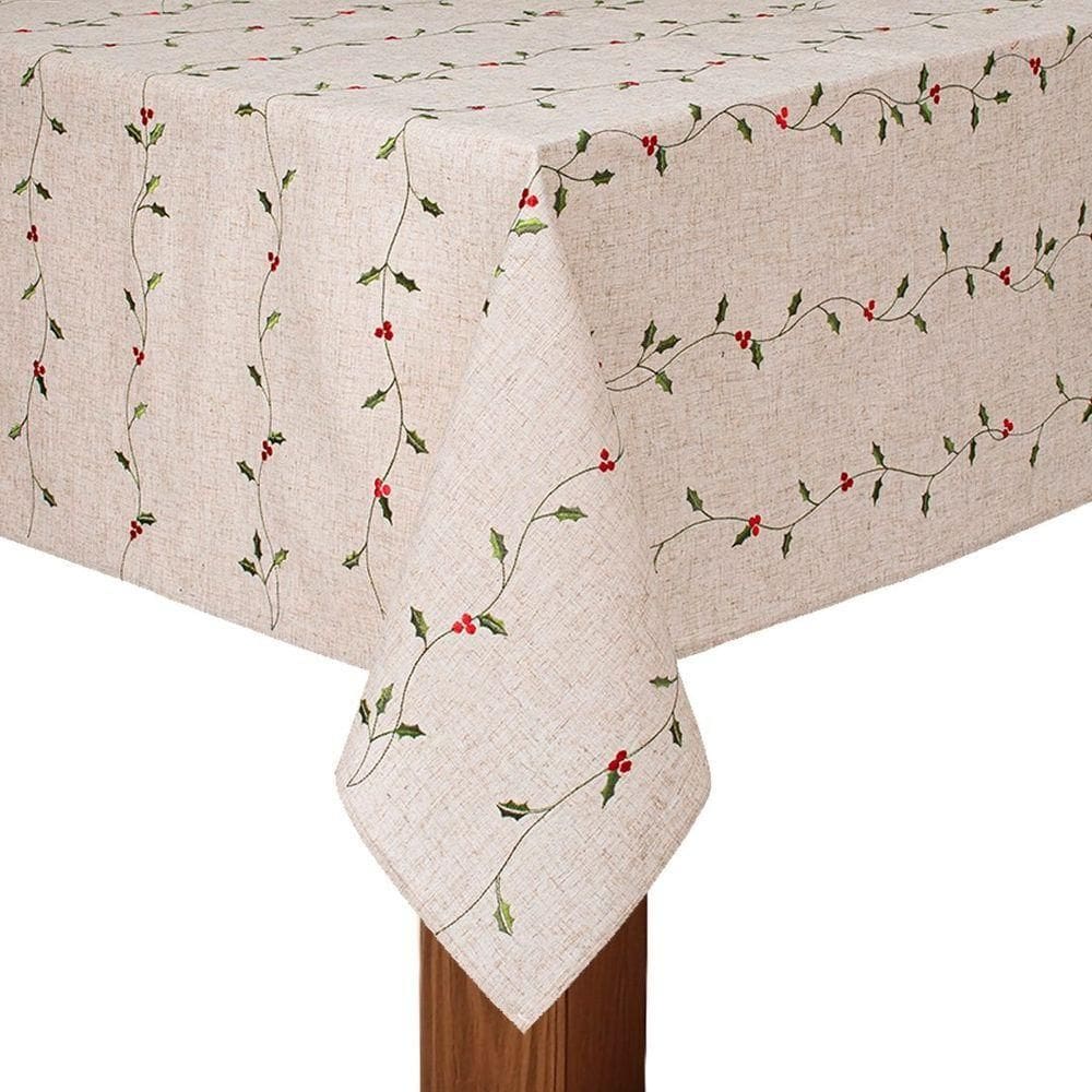 Toalha De Mesa Copa E Cia Unité Azevinho Natural - 8 Lugares Retangular- 180 X 270 Cm